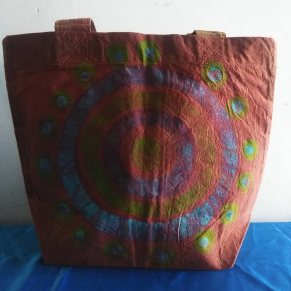 Ecological Hand bag in painted with natural colors